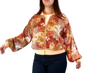 Gorman silk bomber jacket with oreintal tiger print size 14