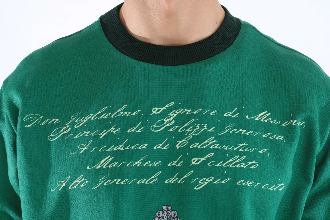 Green Cotton Pullover Sweater