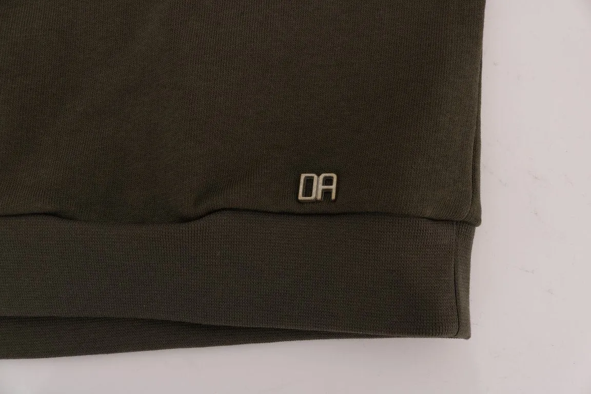Green Crewneck Cotton Sweater
