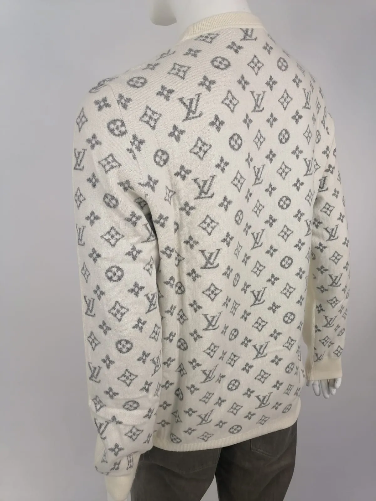 Half and Half Monogram Crewneck Sweater