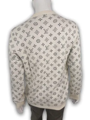 Half and Half Monogram Crewneck Sweater
