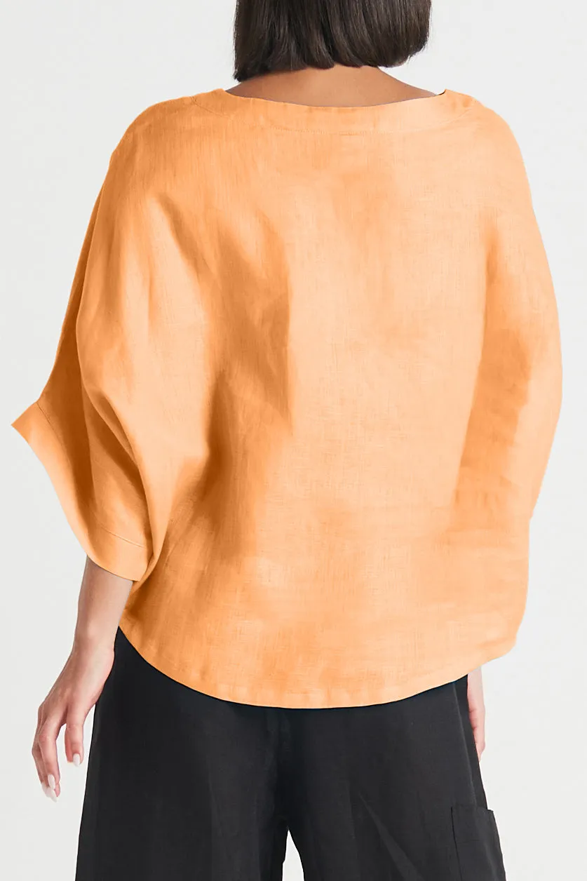 Handkerchief Linen Bateau Top