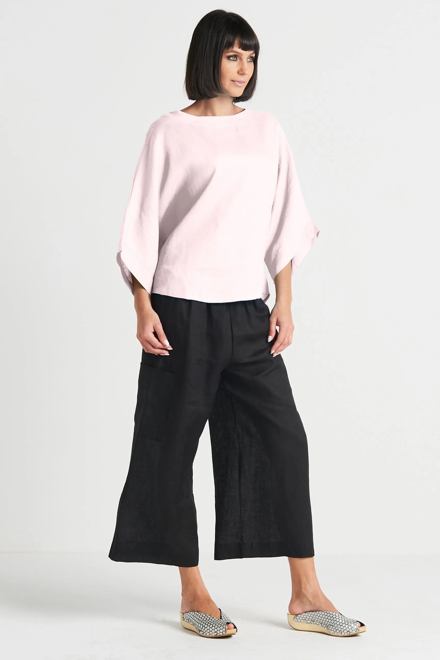 Handkerchief Linen Bateau Top