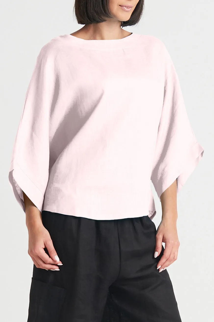Handkerchief Linen Bateau Top