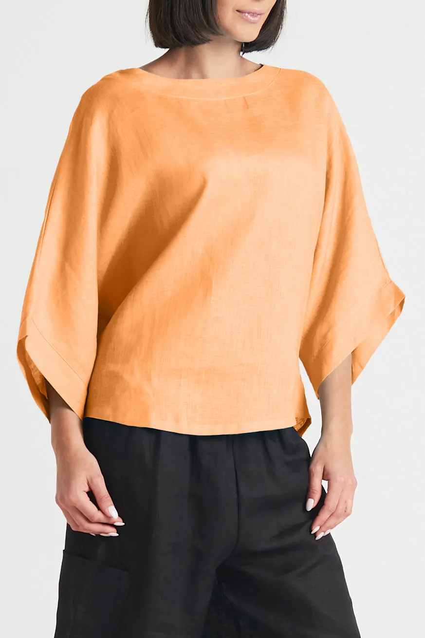 Handkerchief Linen Bateau Top