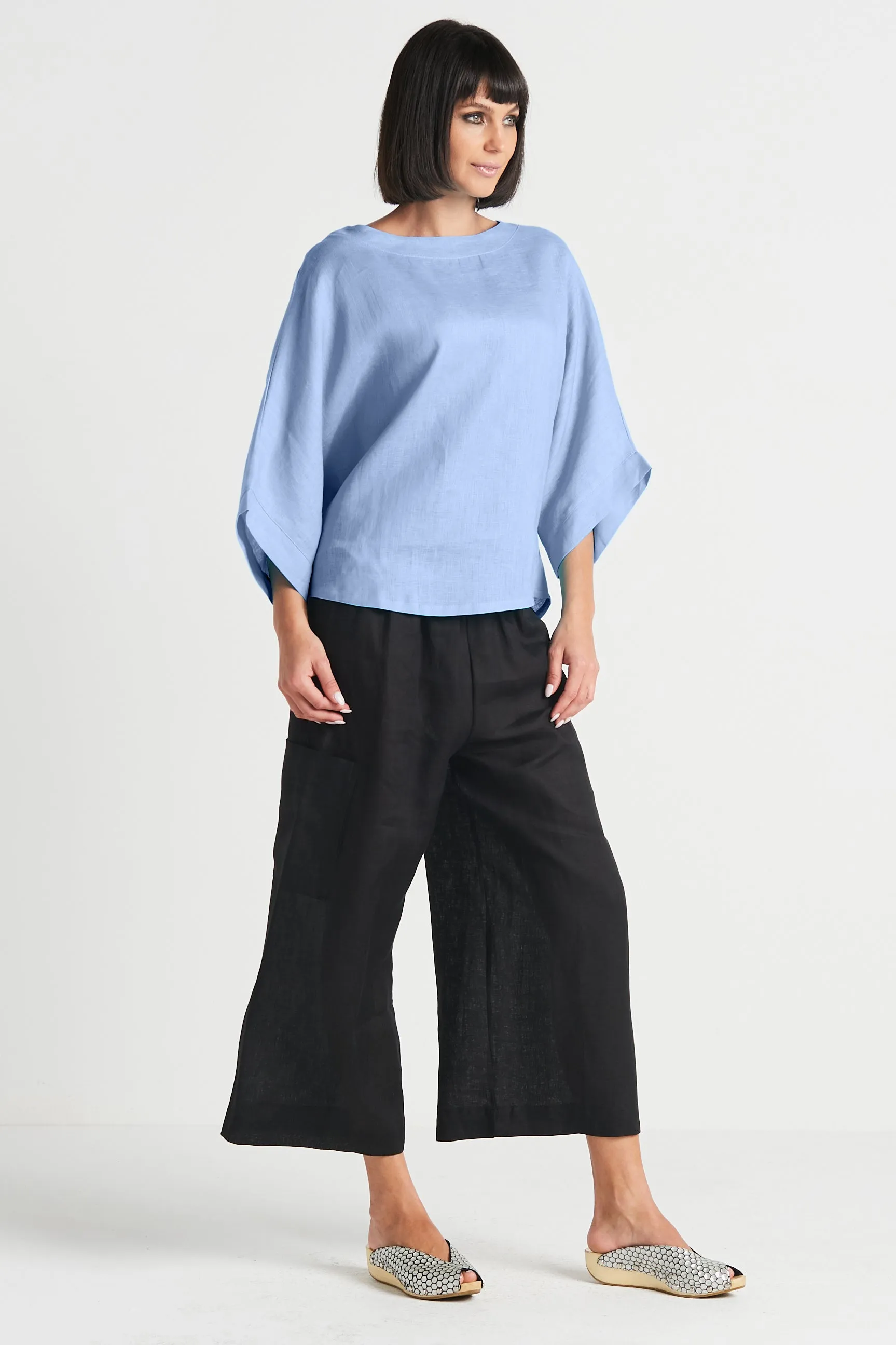 Handkerchief Linen Bateau Top