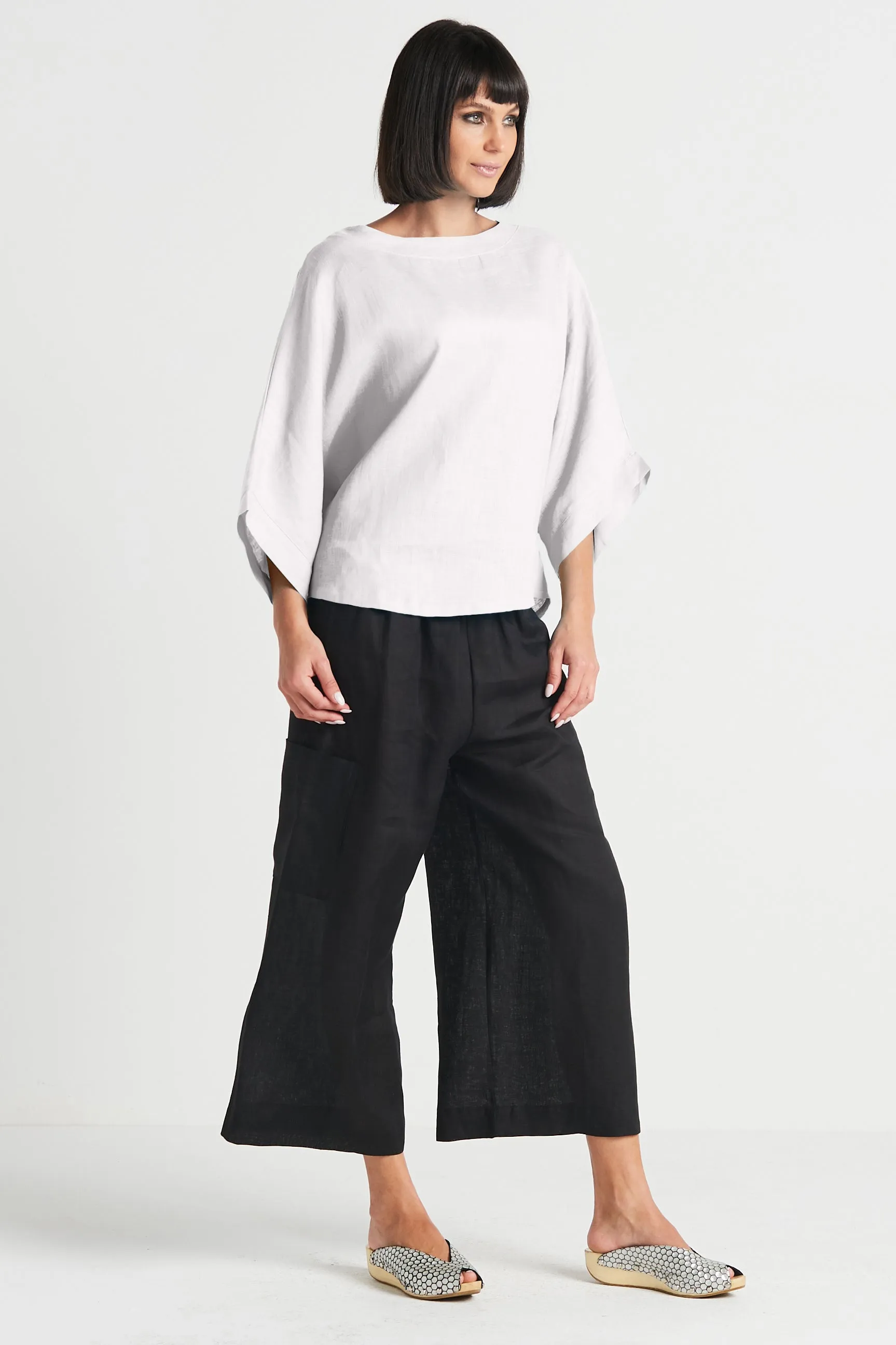 Handkerchief Linen Bateau Top