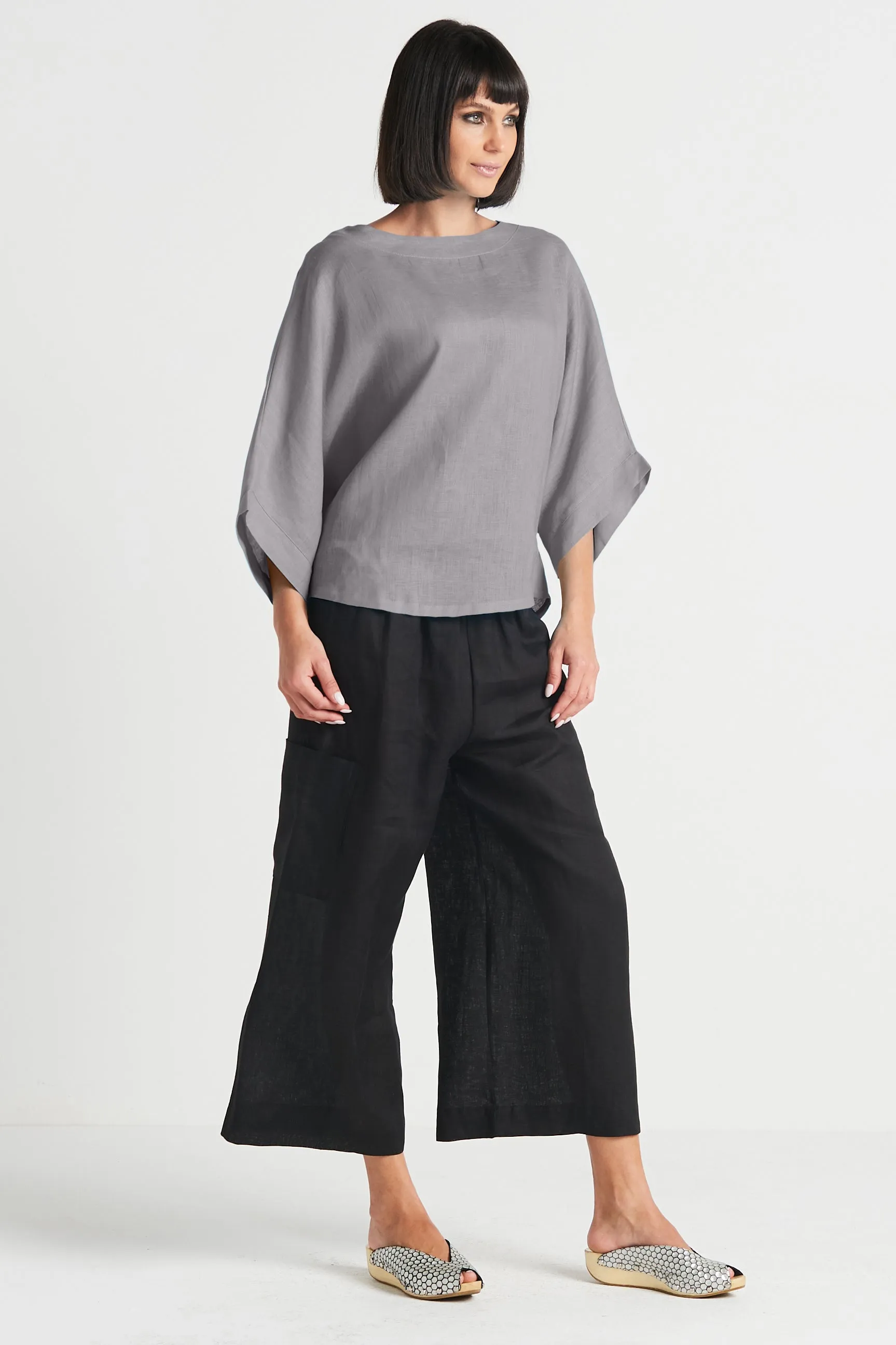 Handkerchief Linen Bateau Top