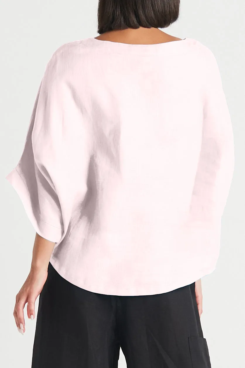 Handkerchief Linen Bateau Top