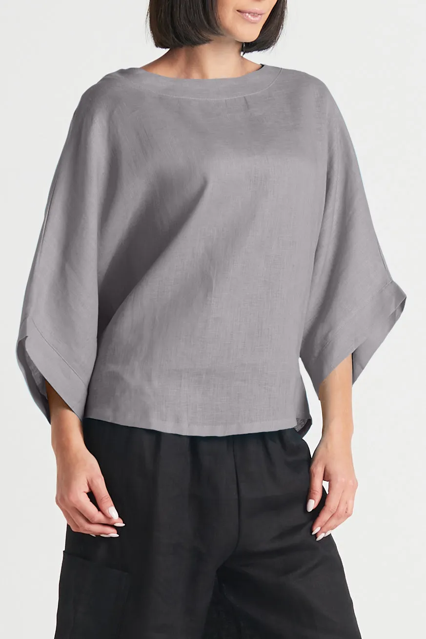 Handkerchief Linen Bateau Top
