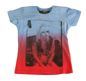 House Of The Gods Girl's Two-Toned Printed Short Sleeve Shirt