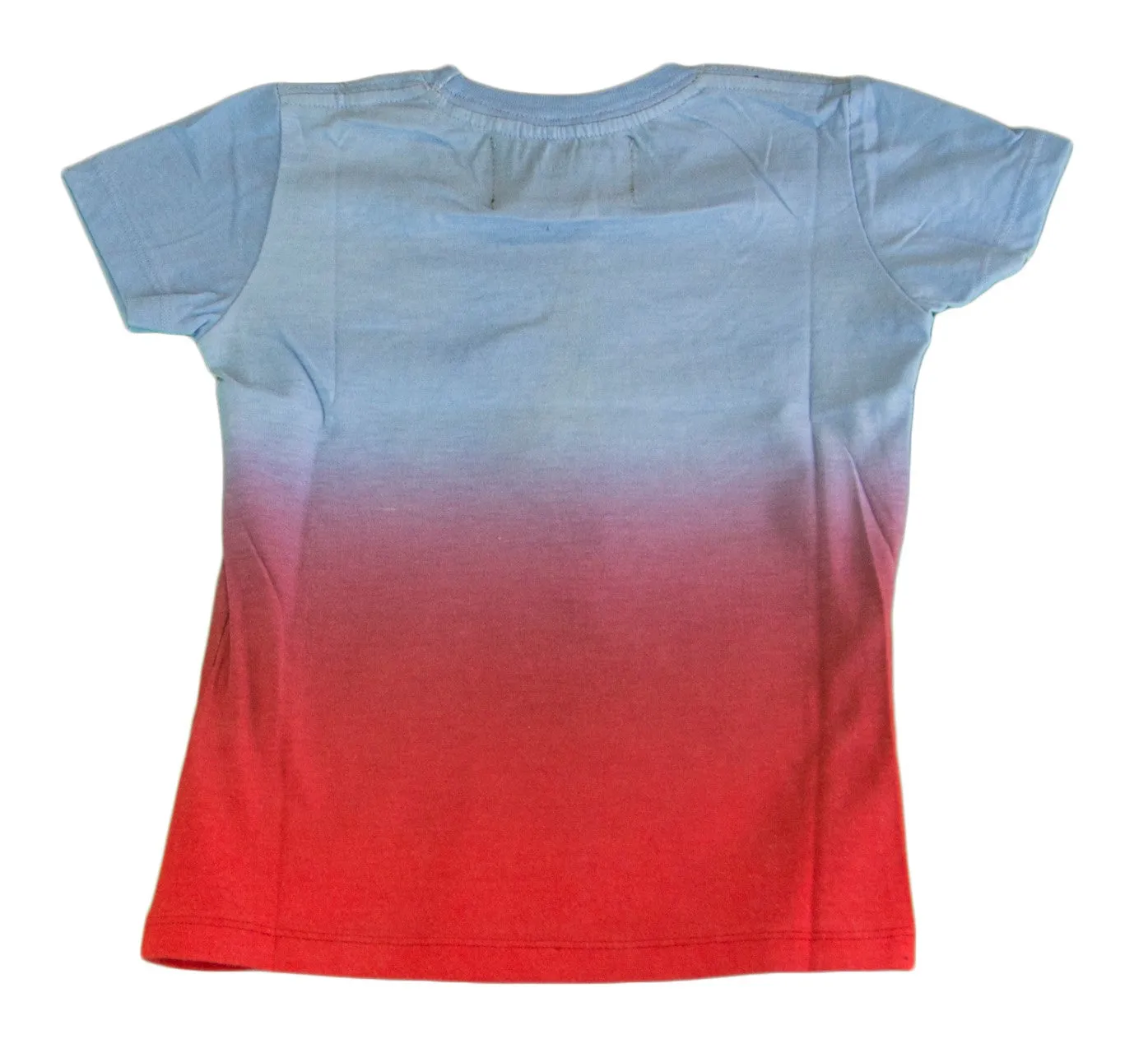 House Of The Gods Girl's Two-Toned Printed Short Sleeve Shirt