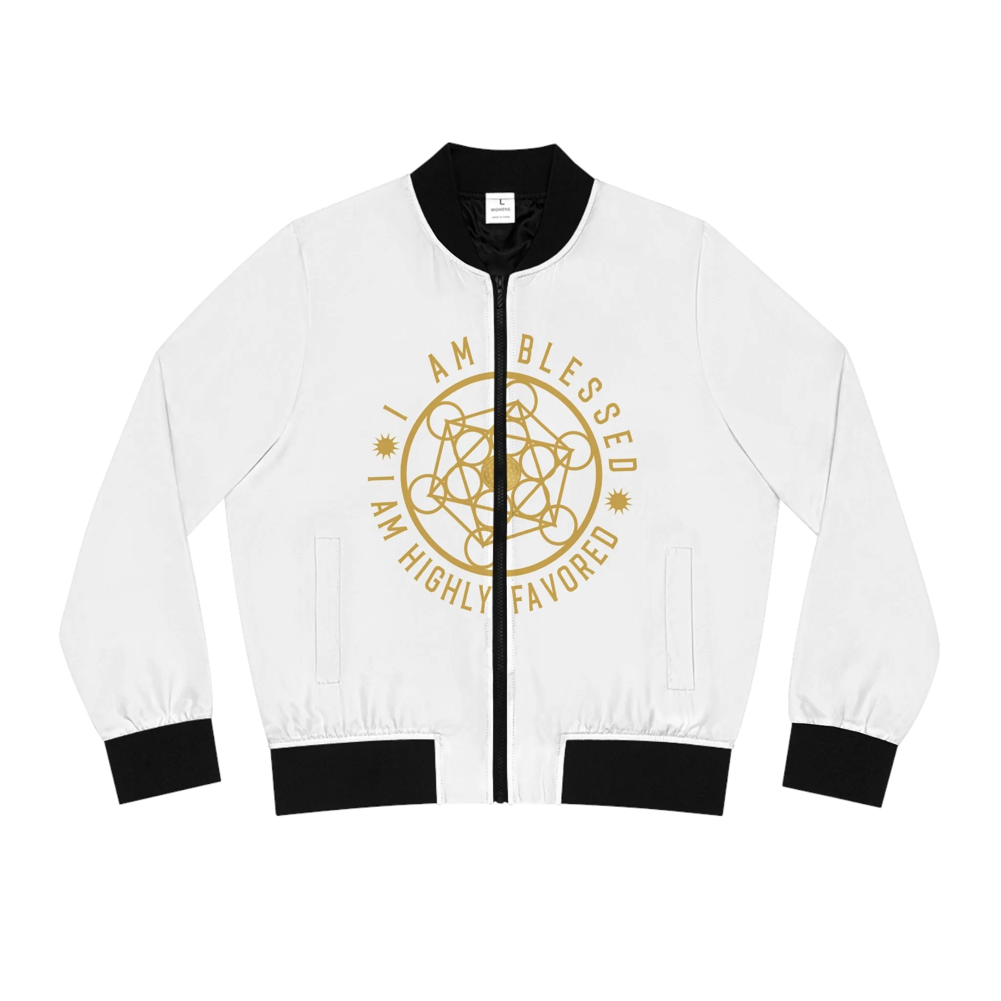 I AM BLESSED - Women's Bomber Jacket (AOP)