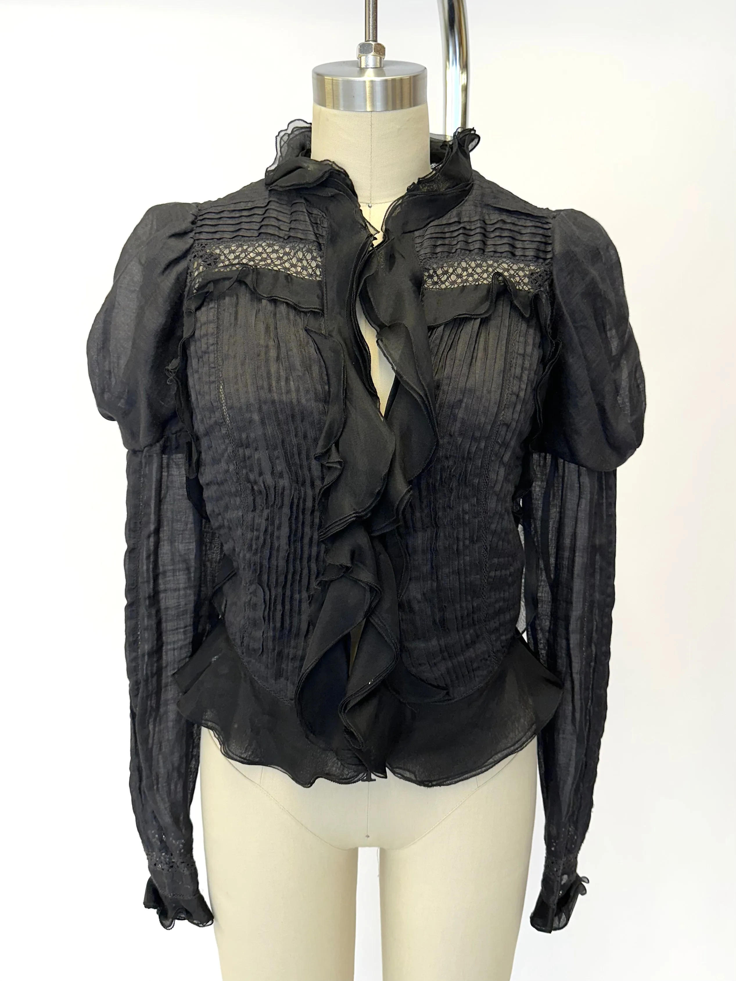 Isabel Marant Organza & Voile Puff Blouse