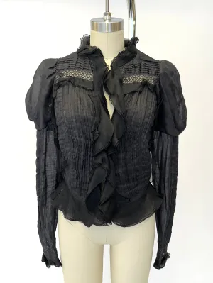 Isabel Marant Organza & Voile Puff Blouse