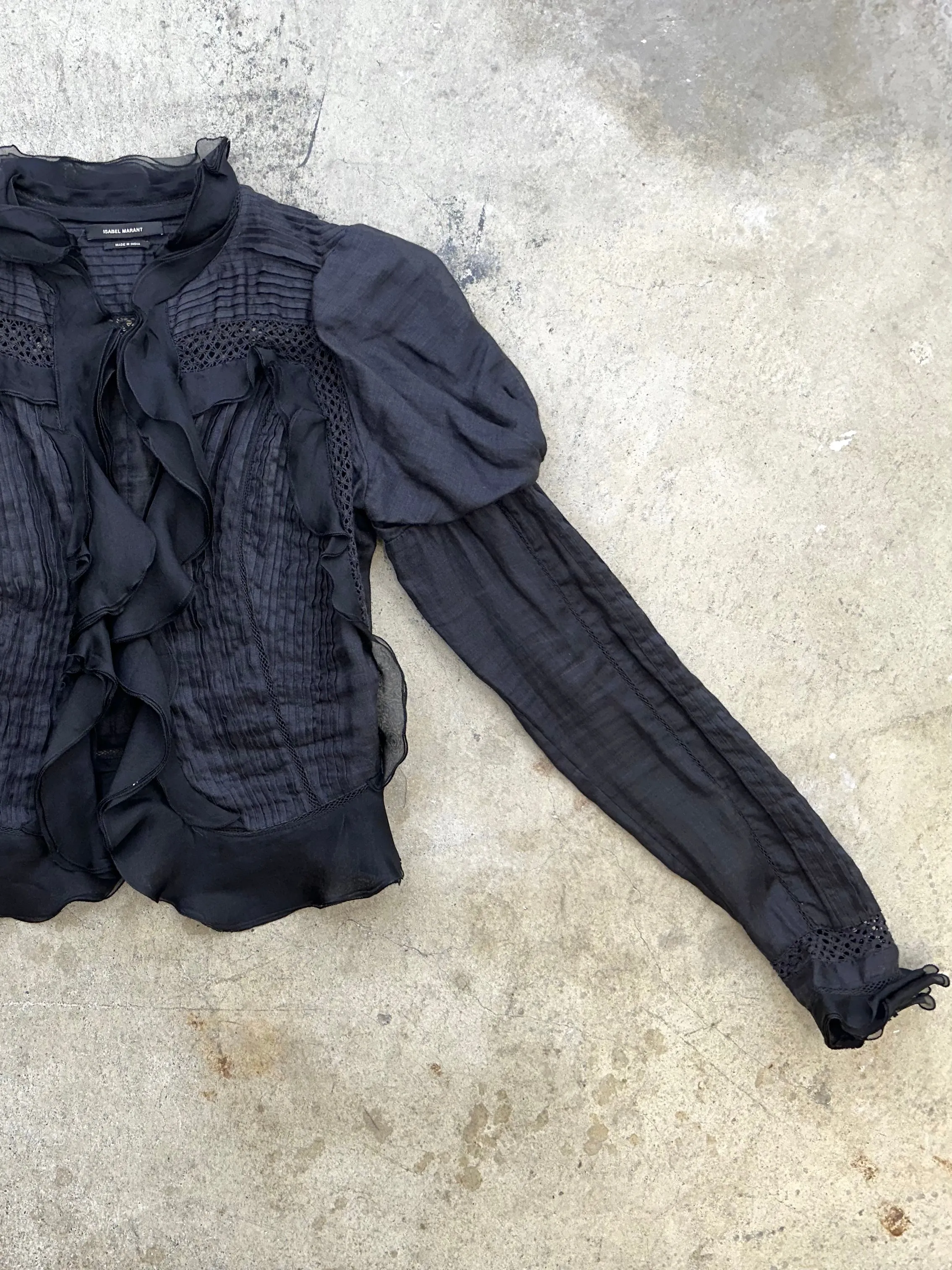 Isabel Marant Organza & Voile Puff Blouse