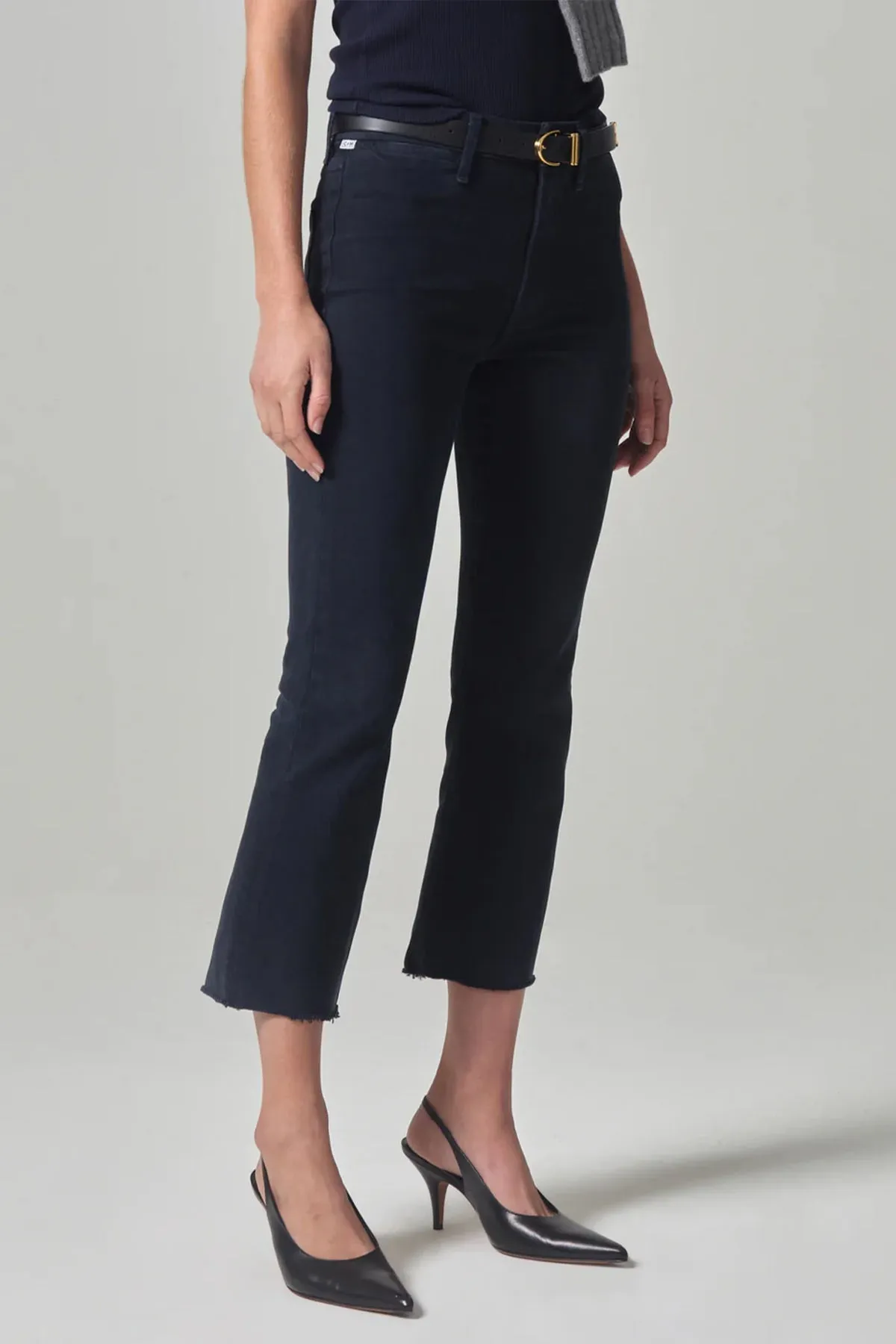 Isola Cropped Trouser in Navy