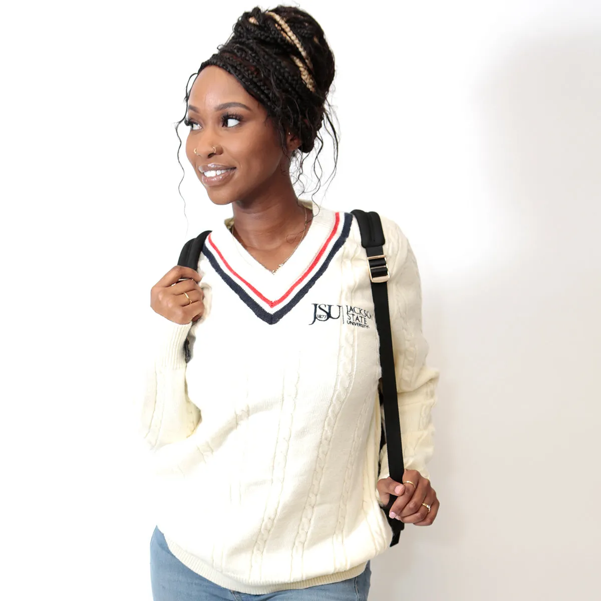 Jackson St. |JSU Cotton Cable Tennis Sweater