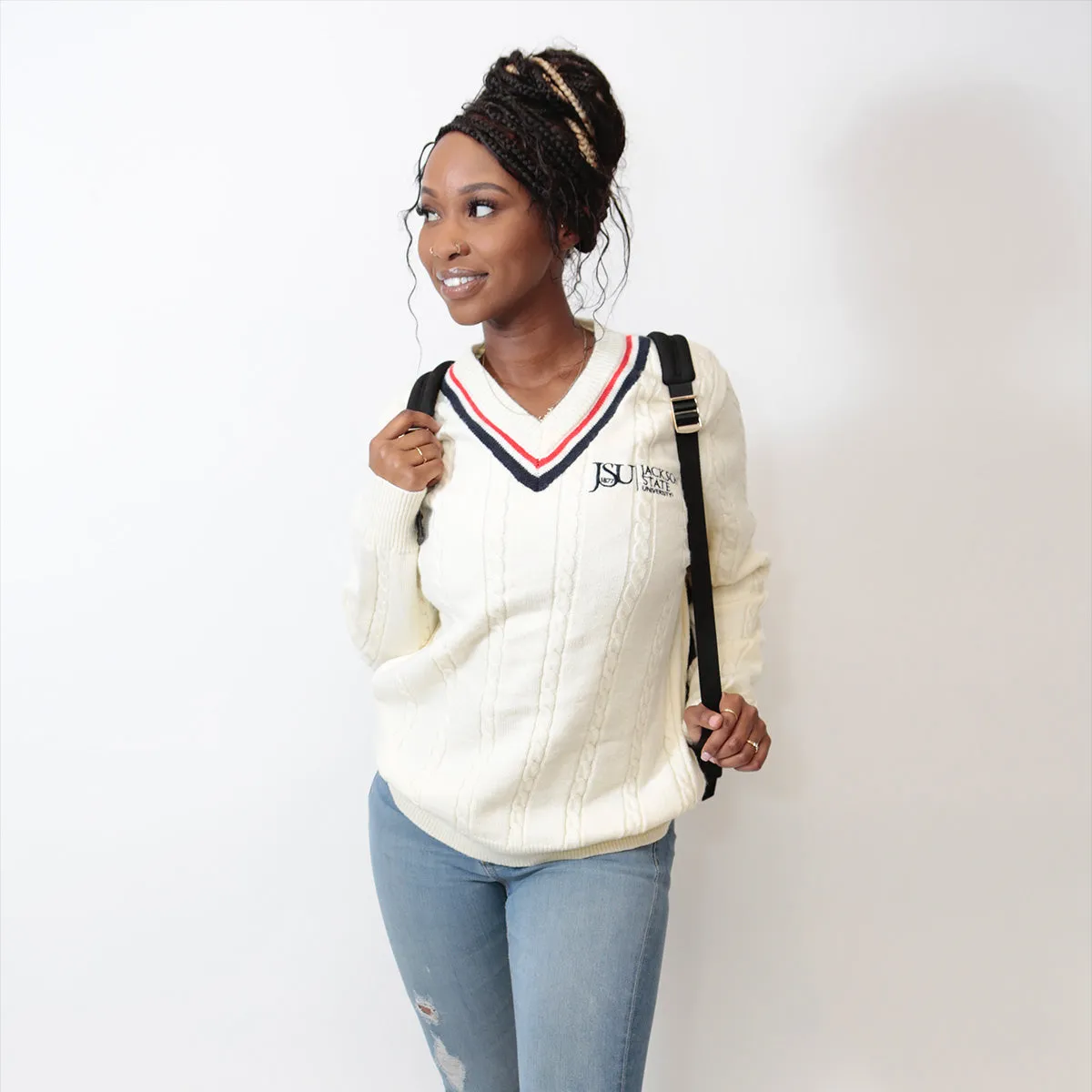 Jackson St. |JSU Cotton Cable Tennis Sweater