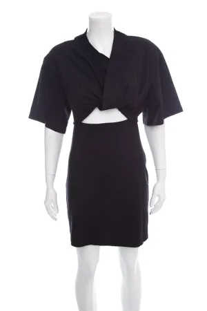 Jacquemus Black Cotton Fitted T-Shirt Mini Dress SZ S