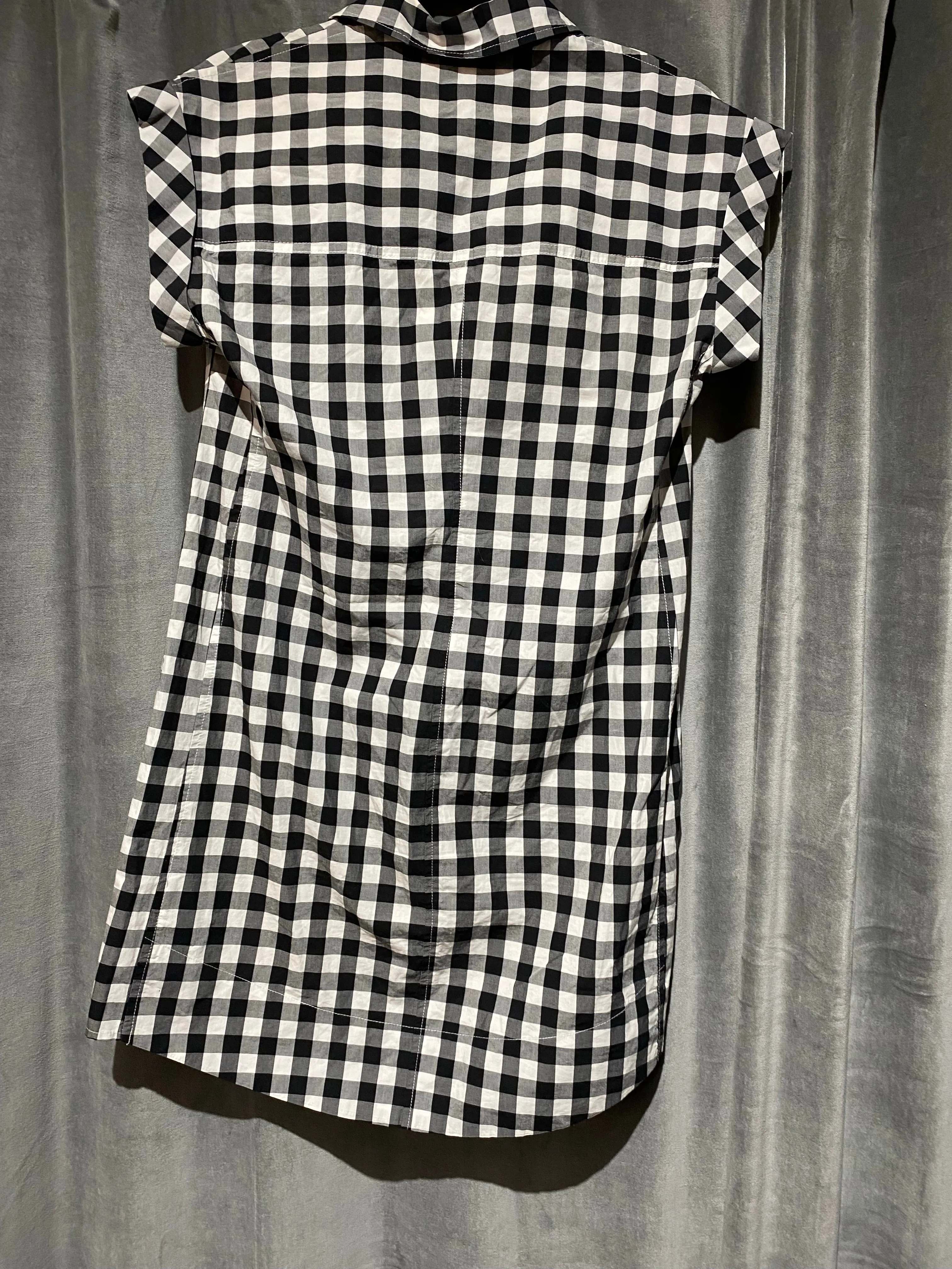 J.Crew Sift Dress Sleeveless Gigham Collared Shift Dress