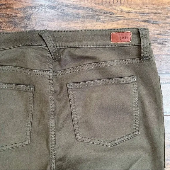 Joie • Hazina Studded Skinny Jeans pants ankle crop zipper Fatigue army green