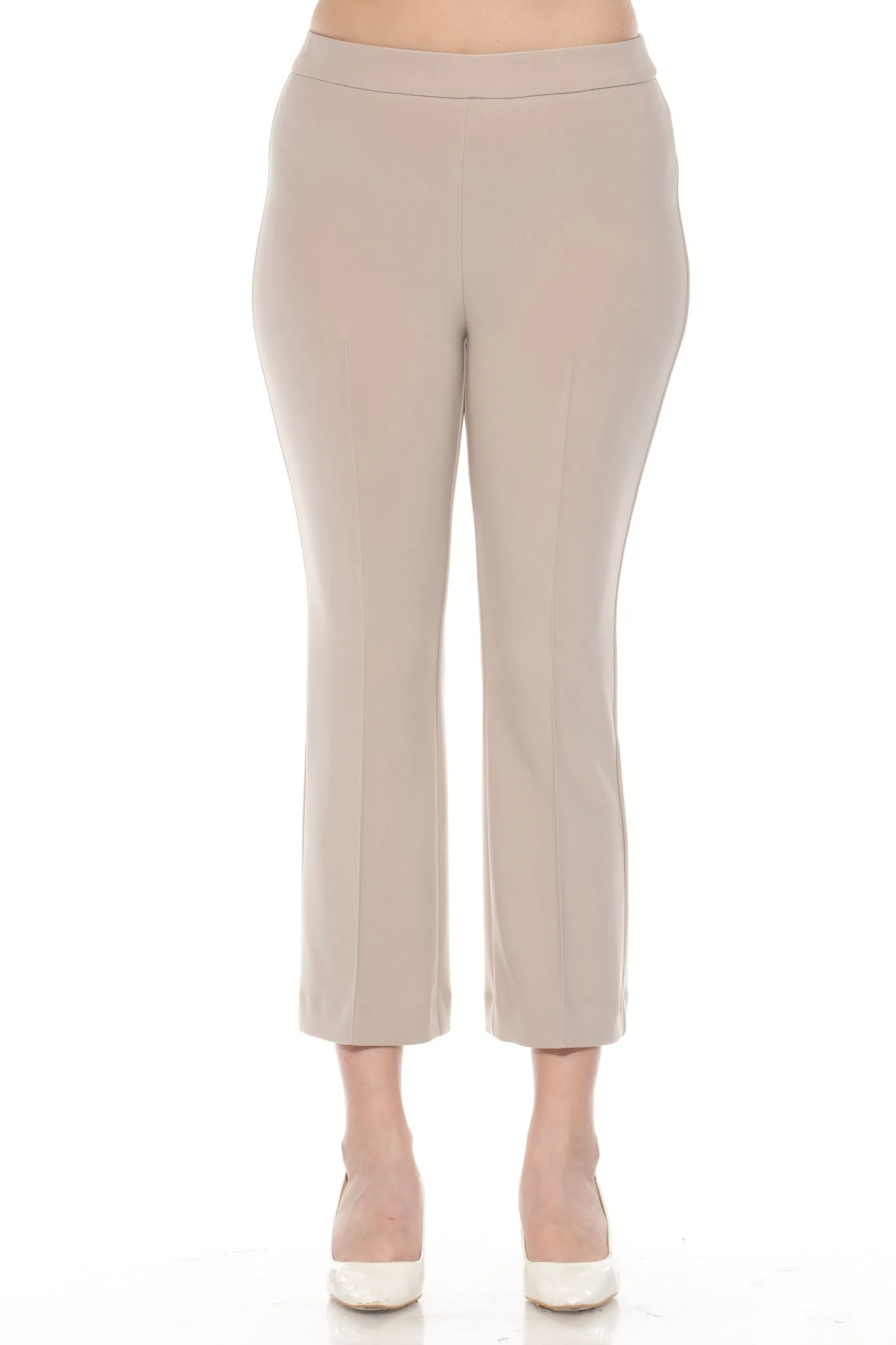 Joseph Ribkoff Dune Pull On Classic Cropped Flare Trouser Pants 243051