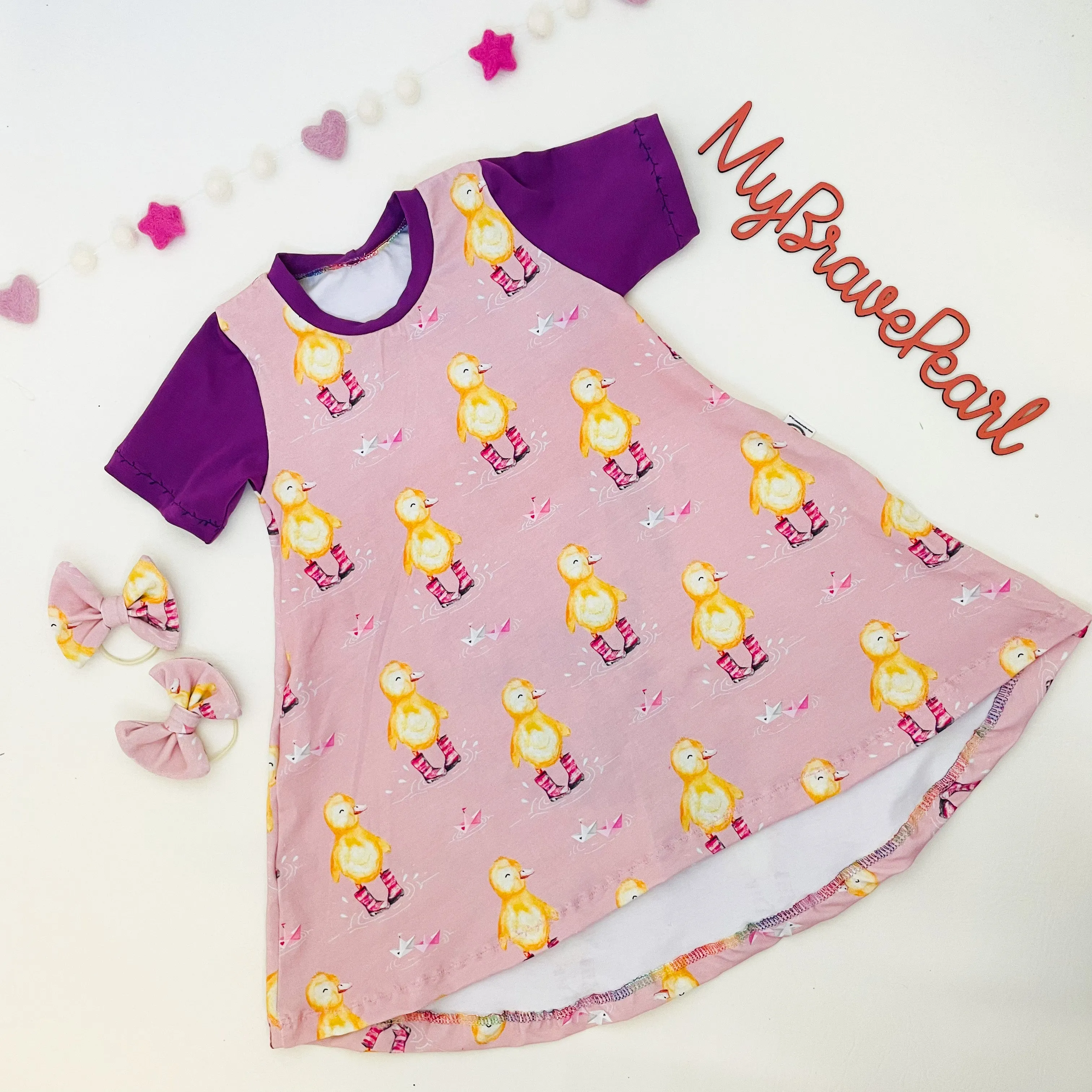 Kids Short Sleeve Swing Dress