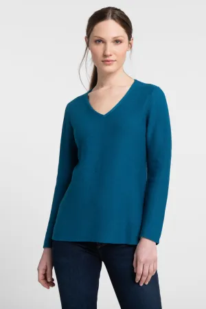 Kinross Micro Garter Vee Neck Sweater