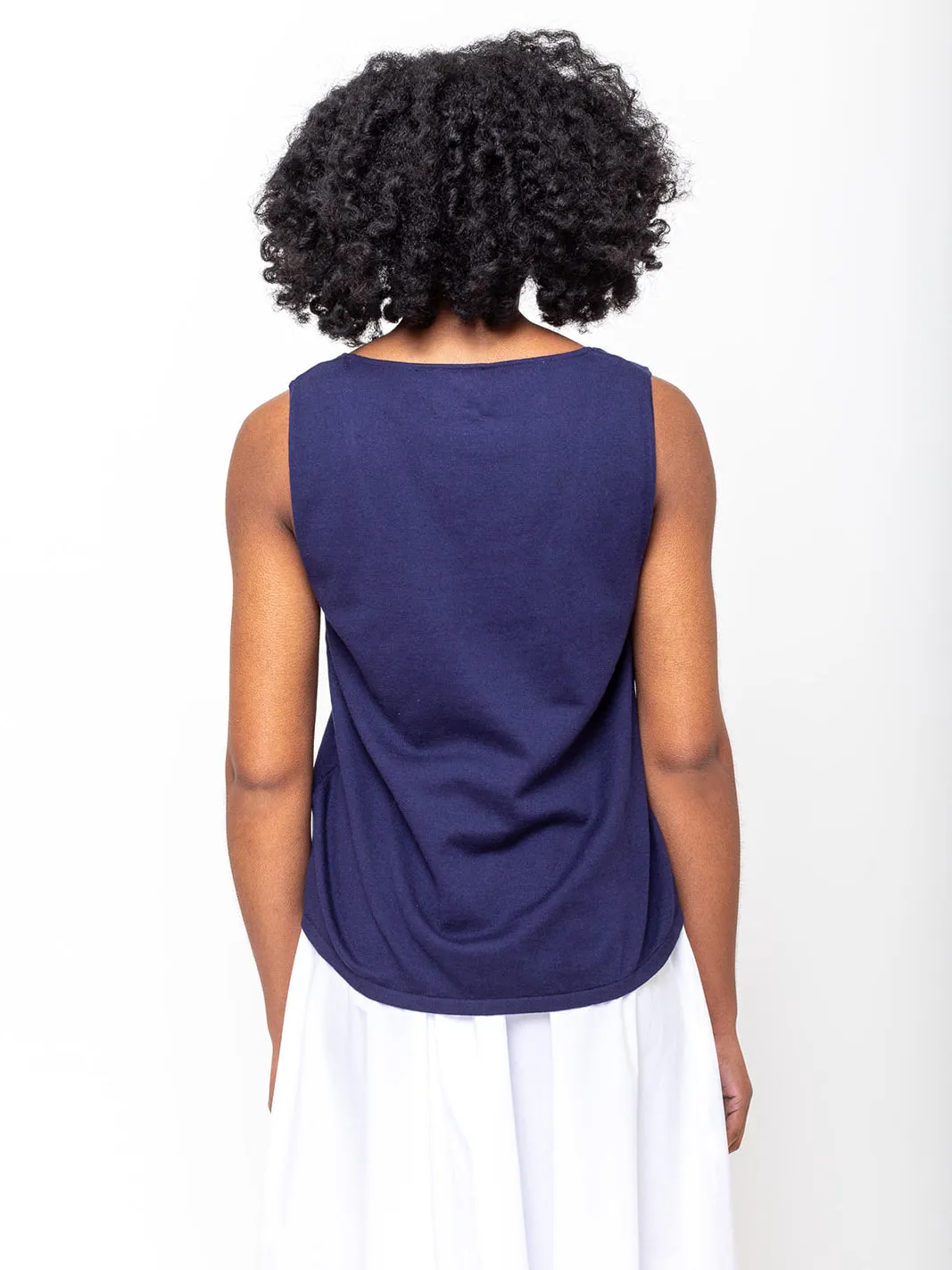 Knit Tank with Breast Pocket