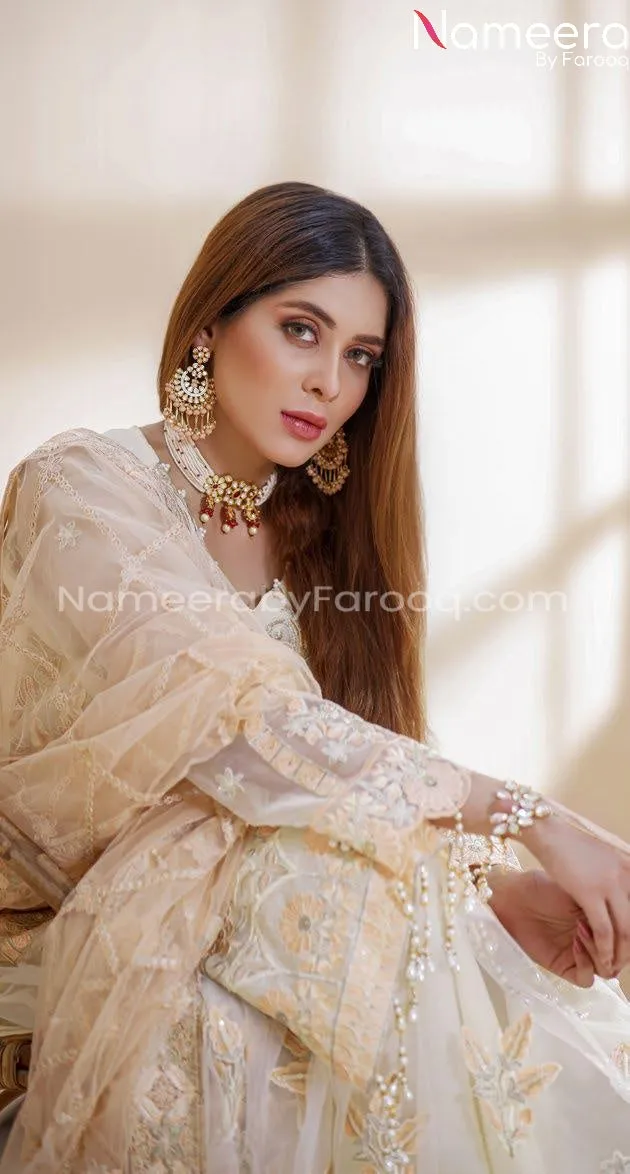 Latest Shirt with Lehenga in White Shade 2021 #PF218
