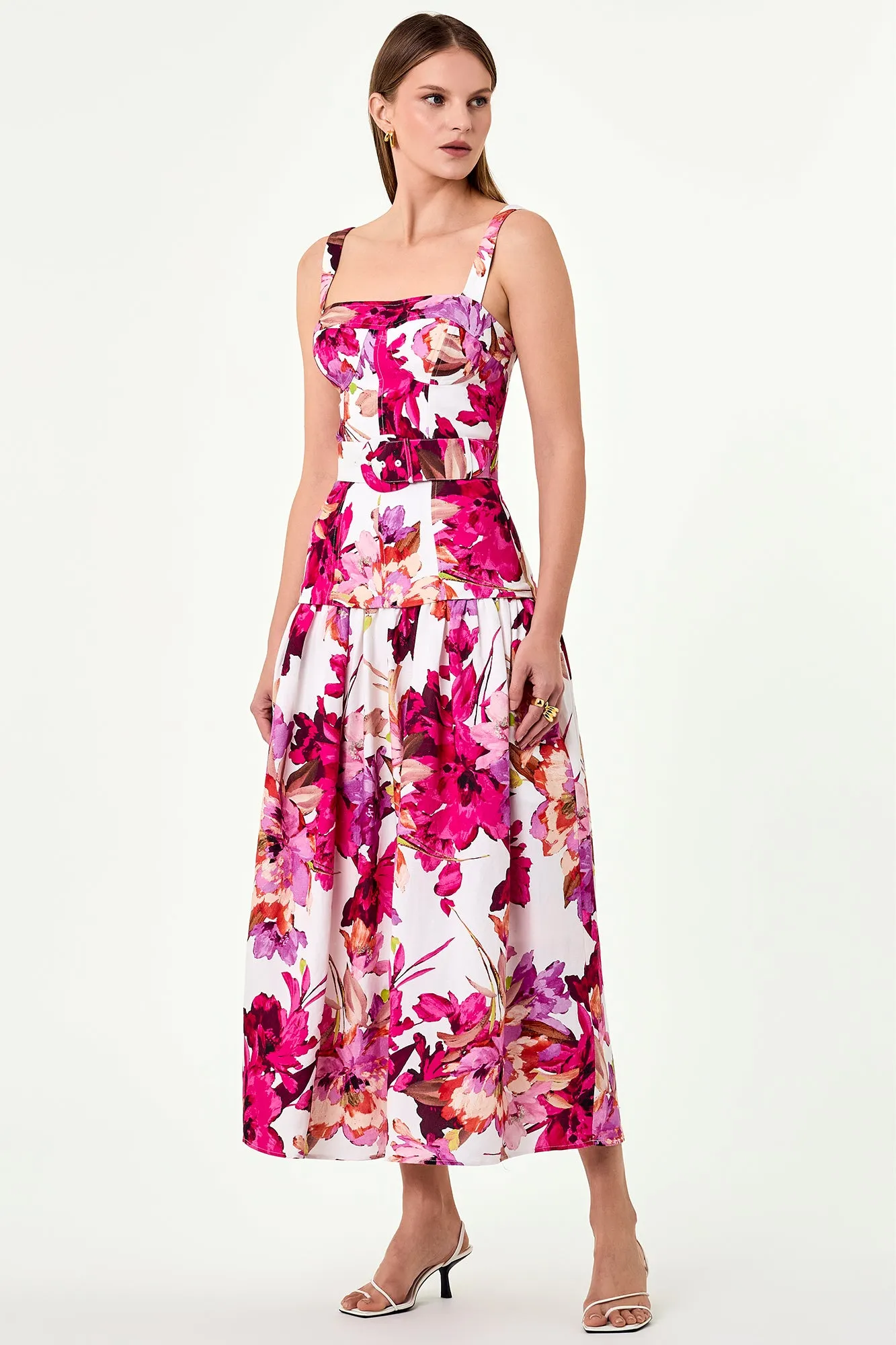 Lidia Dress - Ria Floral Ivory