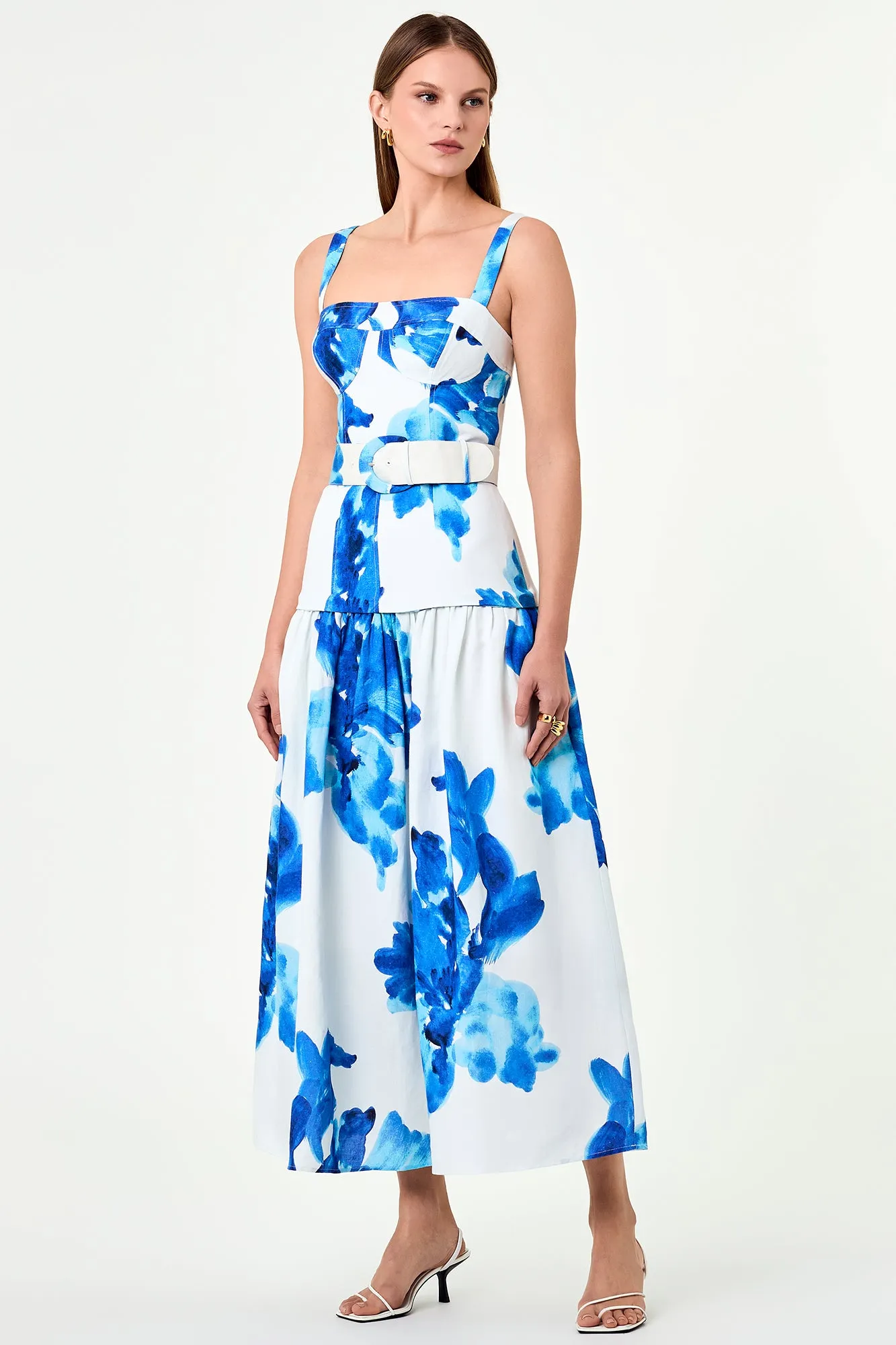 Lidia Dress - Thalia Floral Ivory