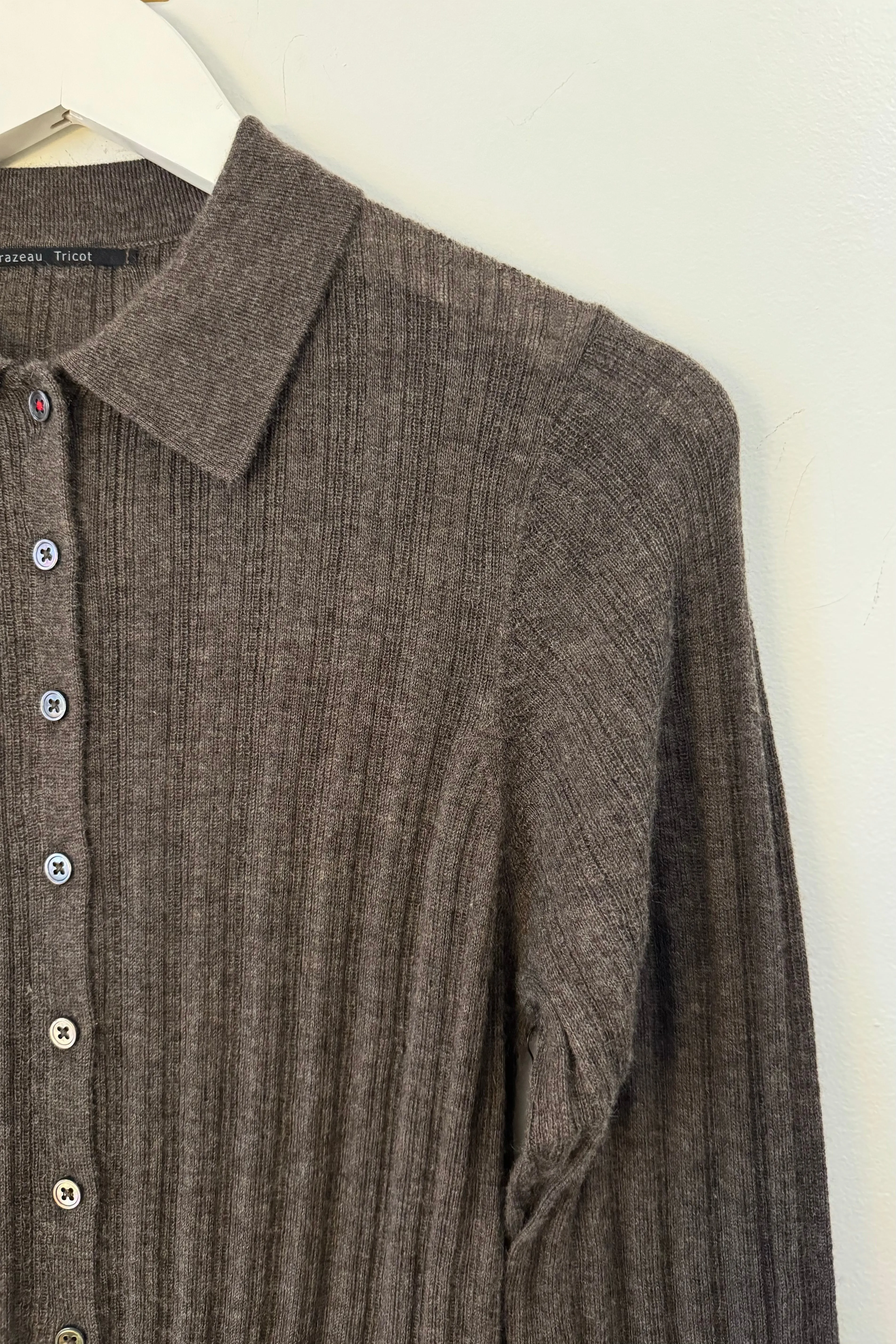 Lil' Boy Long Sleeve Tissue Cashmere Button Up Blush
