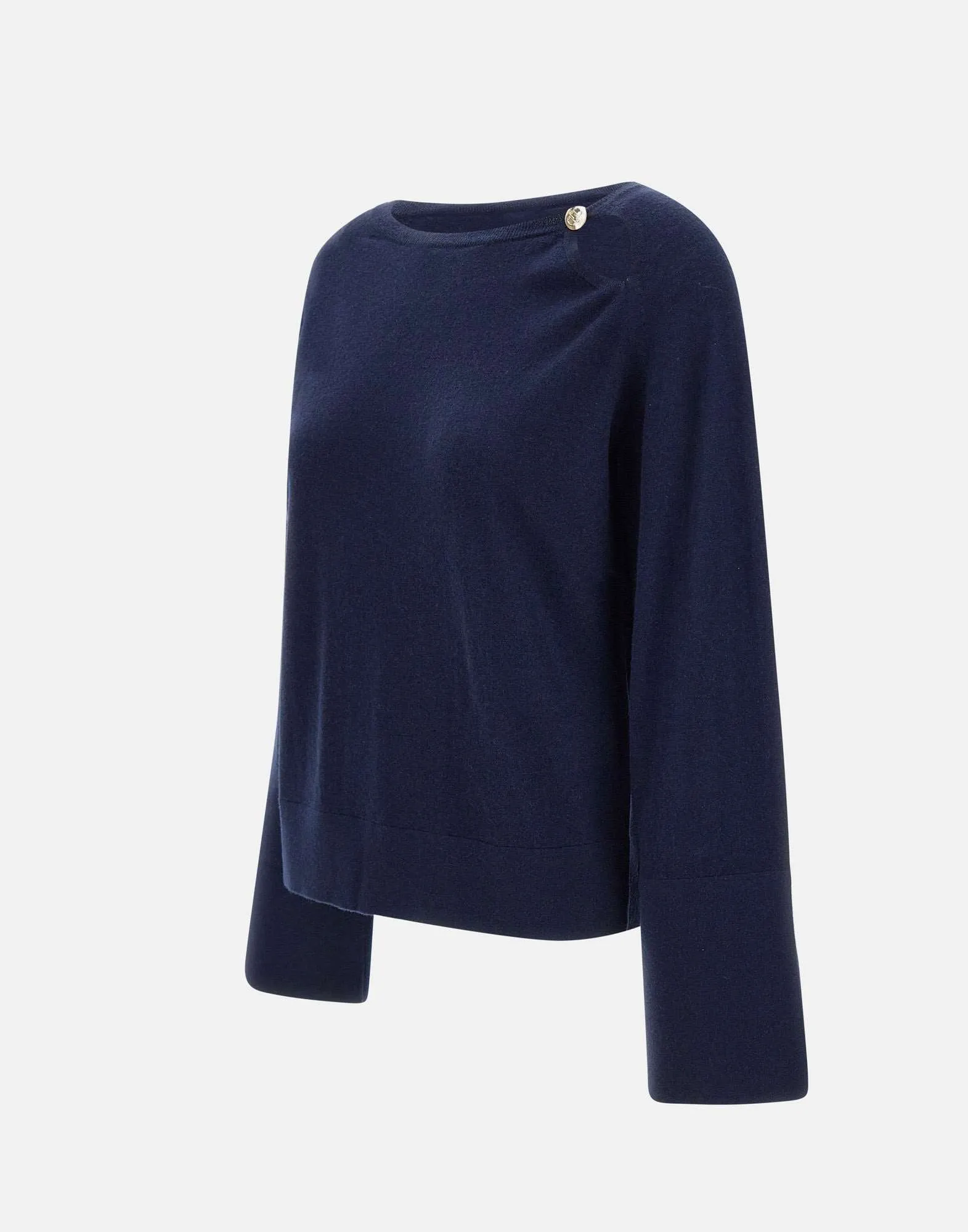 Liu Jo Blue Wool Cashmere tröja