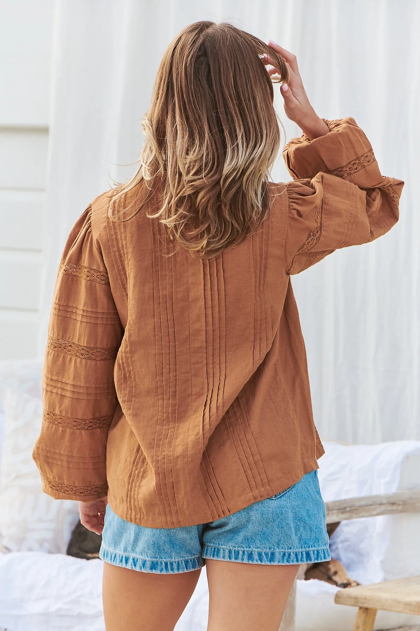 LOOM BLOUSE- Butterscotch ~ MOS the label