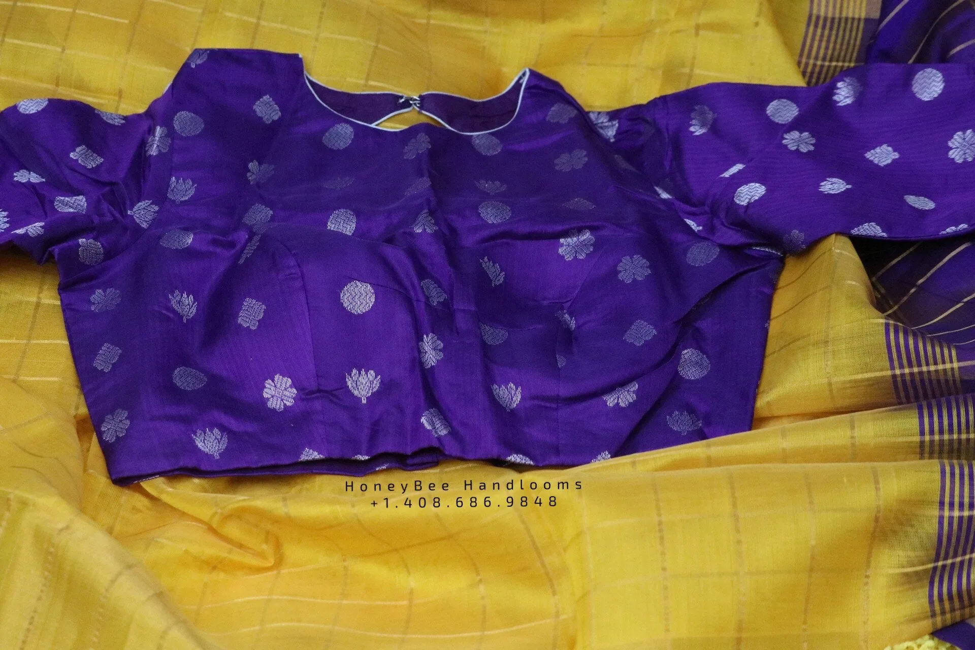 Lyte Weight Pattu Saree blouse -Pattu Blouse -Kuppadam Tissue Saree blouse -Saree Blouse -Yellow Saree Blouse -Purple Blouse-Silk Saree
