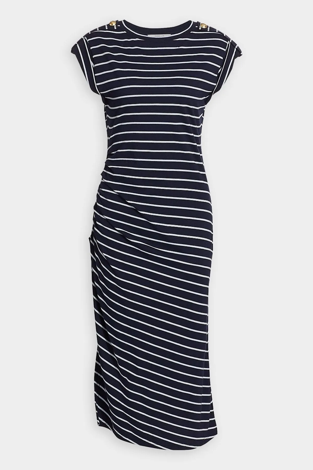 Marion Ruced T-Shirt Dress in Navy