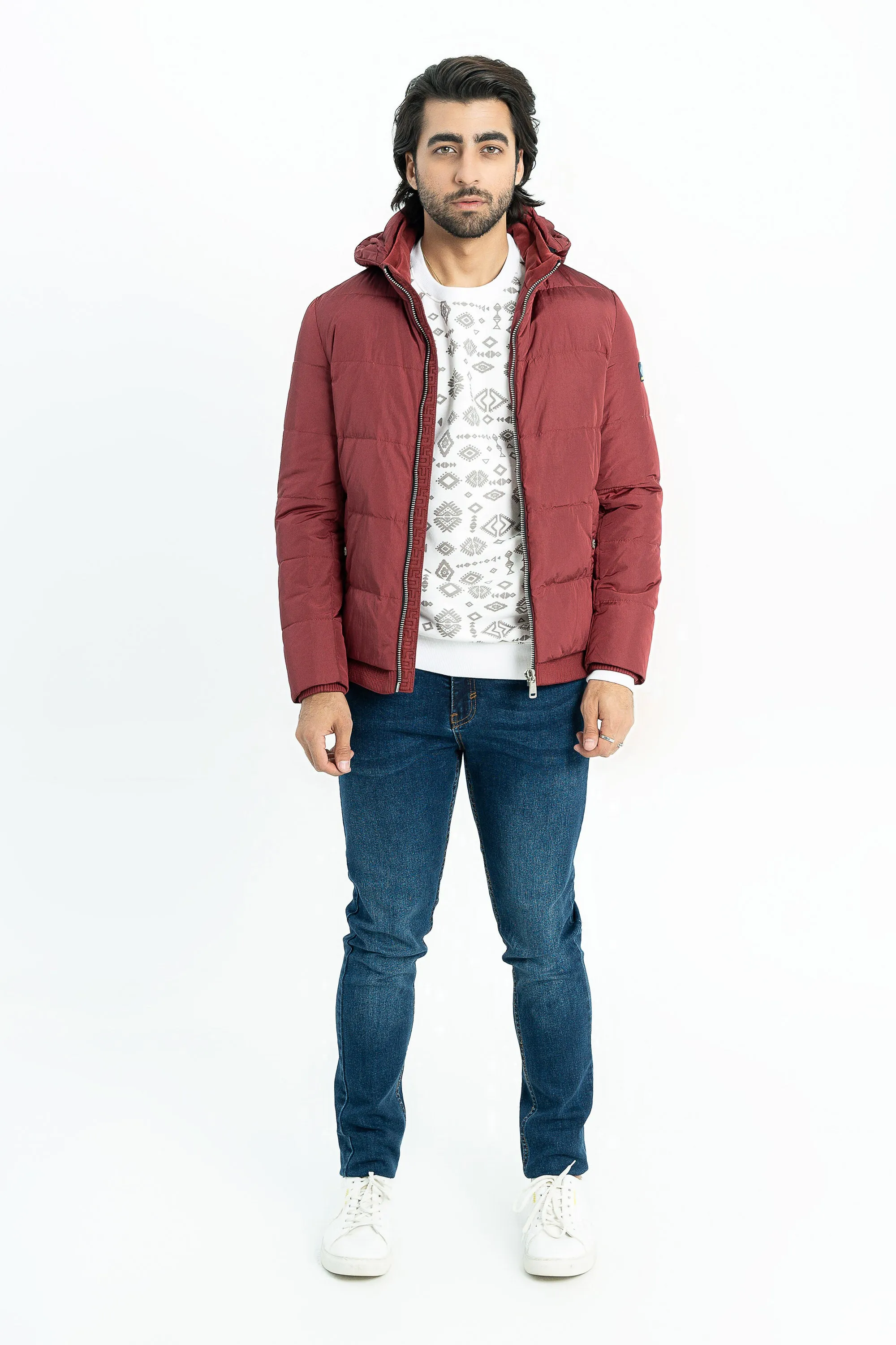 Maroon Bomber Jacket