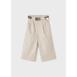 Mayoral Almond Cropped Pants & Belt Set
