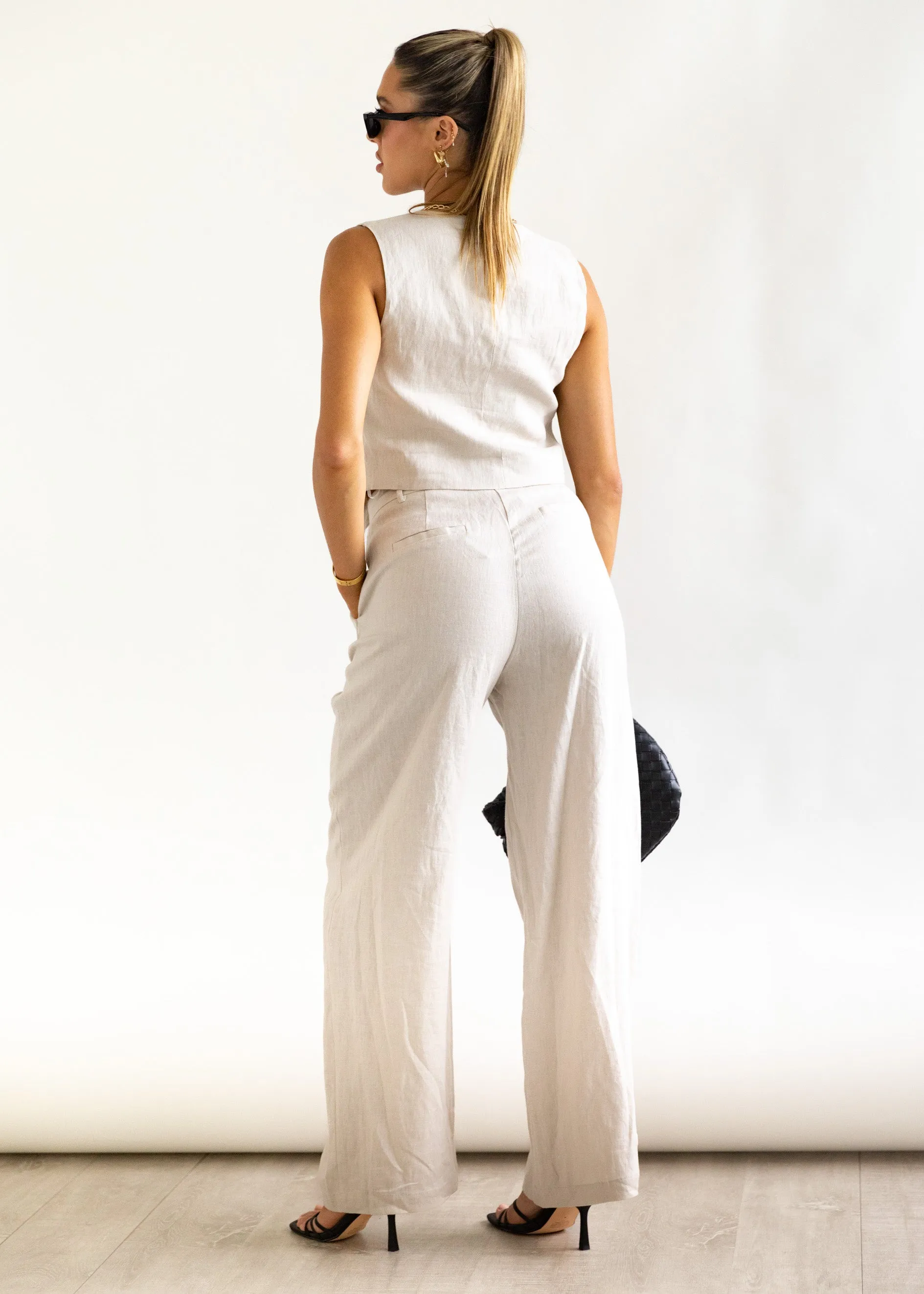 Meivi Linen Pants - Oatmeal