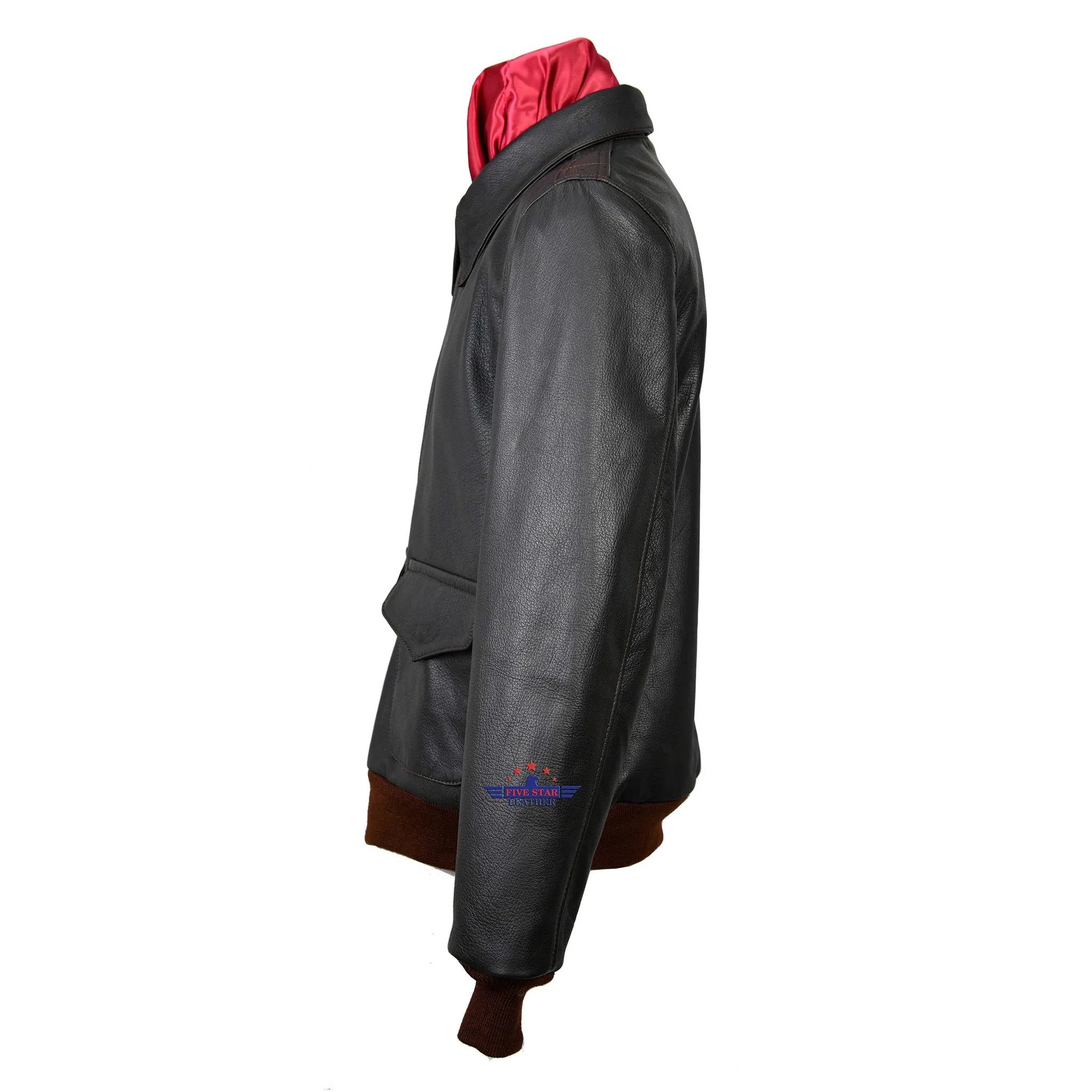 MEN A2 REPRO DAVID D. DONIGER MILITARY FLIGHT REAL GOATSKIN LEATHER JACKET