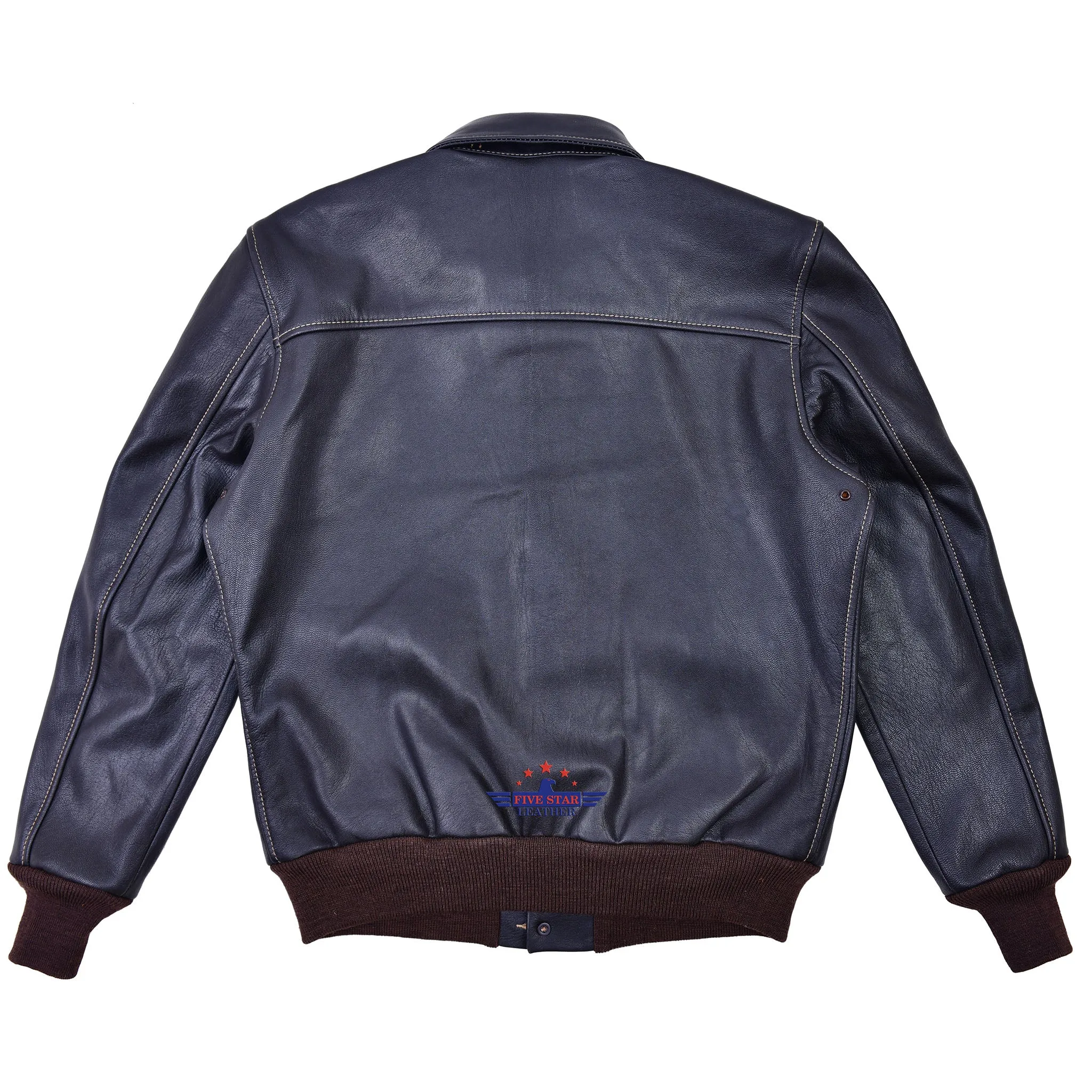 Men FiveStar Pilot Flight Air force Corp Bomber WALDO PEPPER Leather Jacket