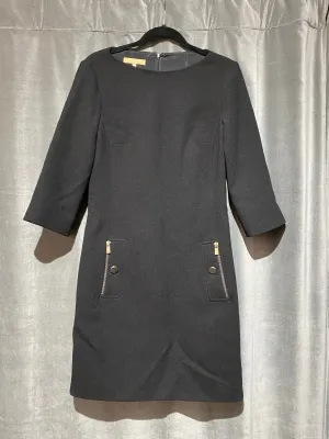 Michael Kors Black Three Quarter Sleeve Shift Dress