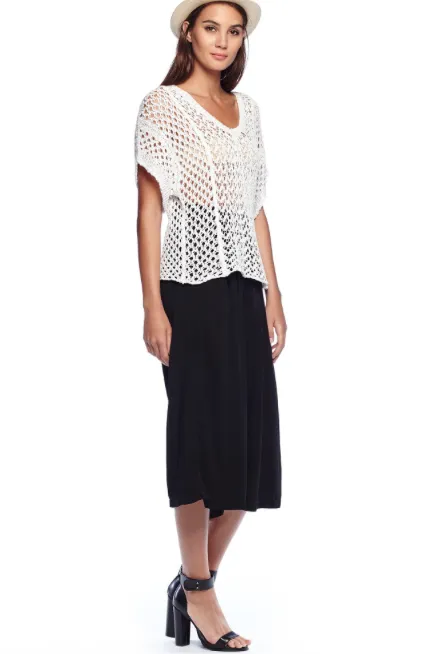Michael Stars Tape Yarn V-Neck Pullover | Natural | SALE
