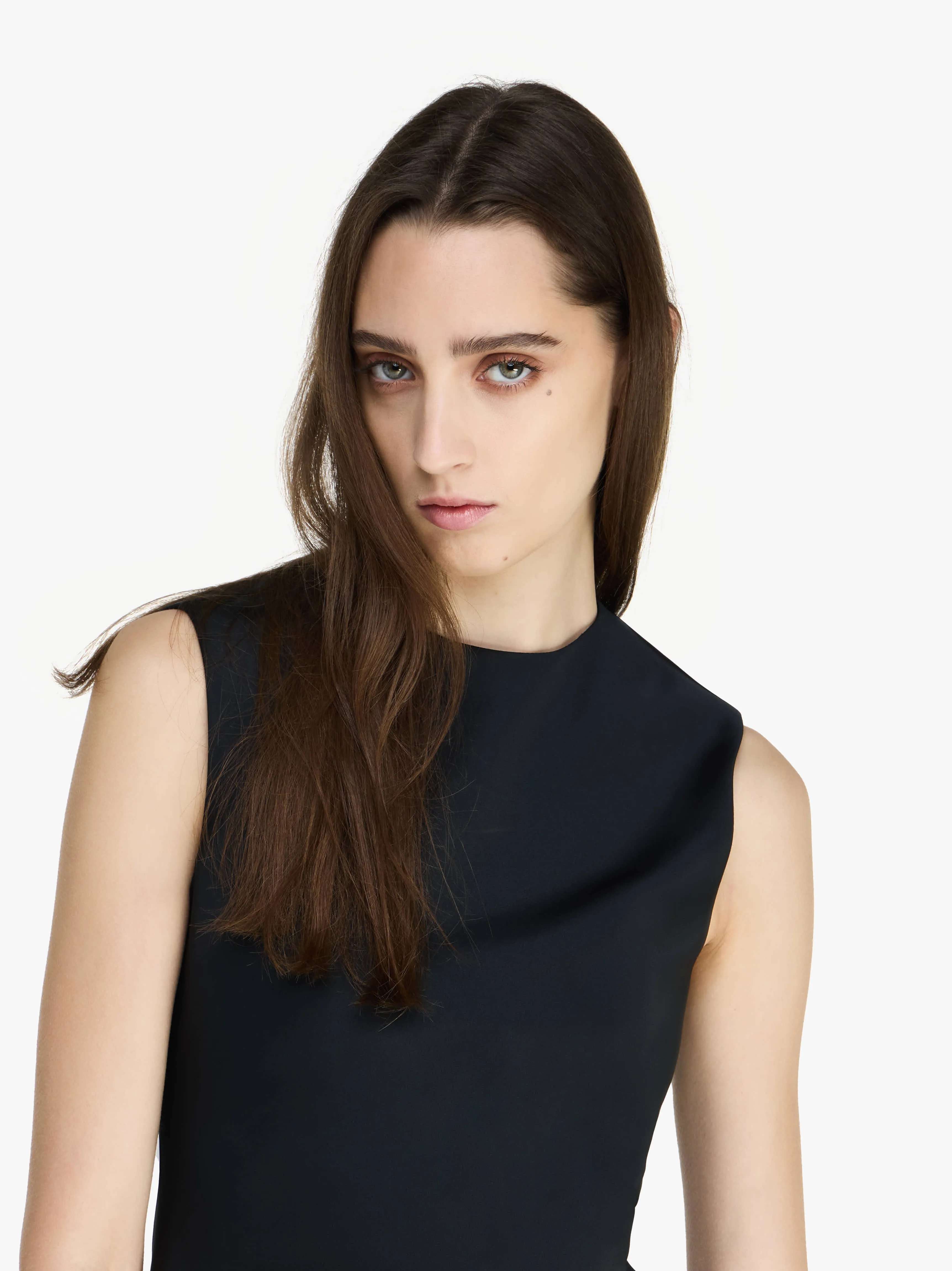 MINI SHIFT SATIN DRESS
