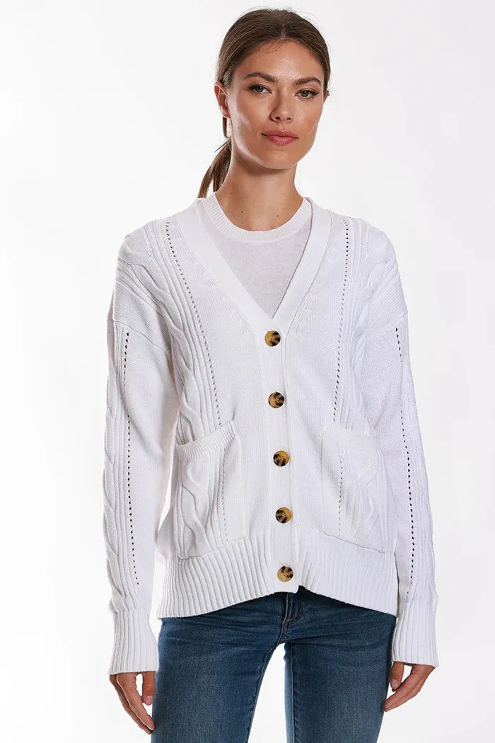 Minnie Rose Oversized Cable Cardigan