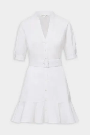 Molly Shirt Mini Dress in White