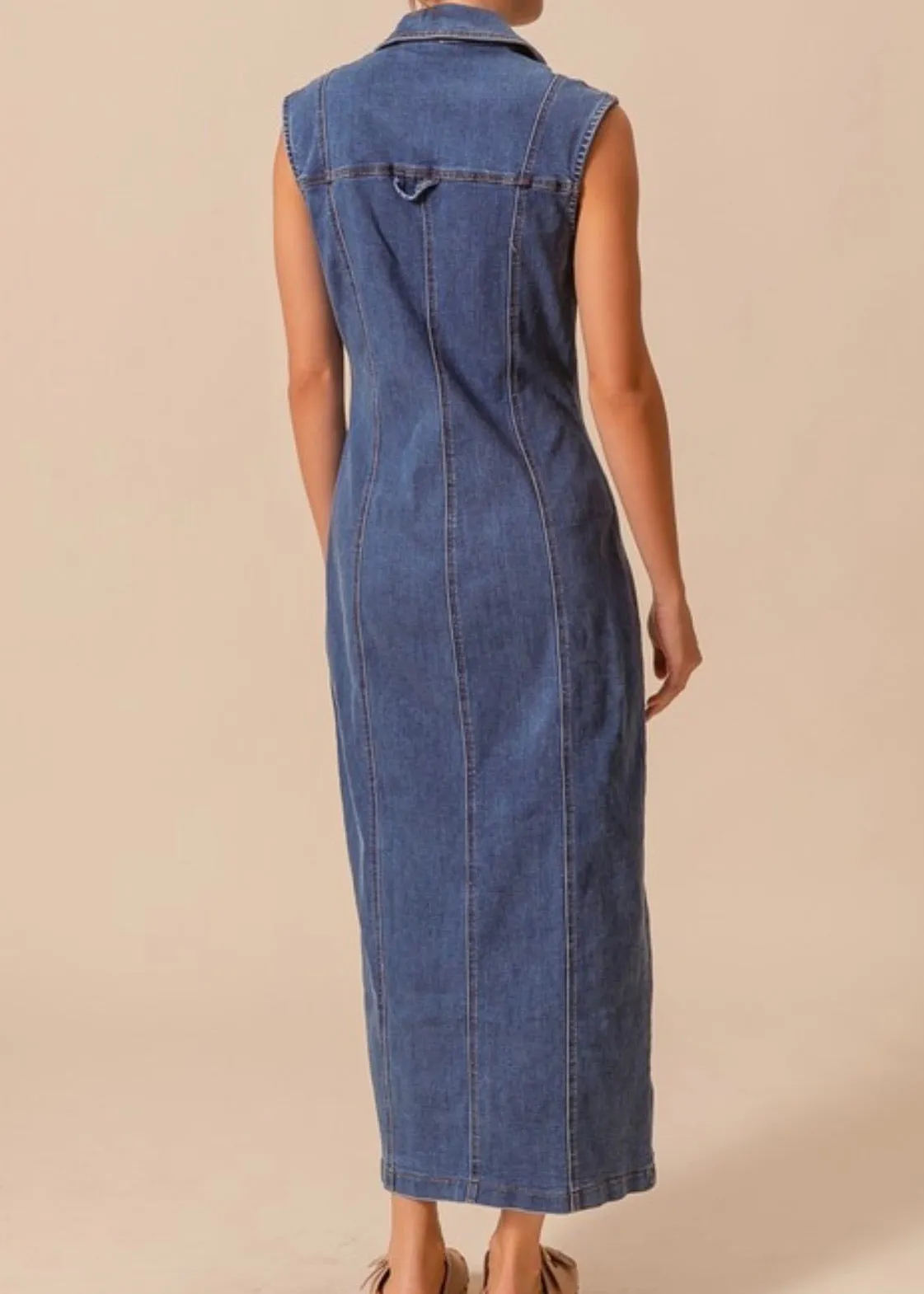 Montana Button Down Denim Dress