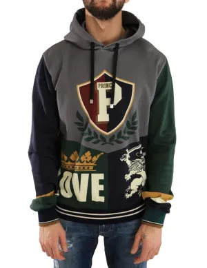 Multicolor Cotton Pullover Hooded Sweater